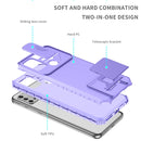 For Motorola Moto G30 / G10 Stereoscopic Holder Sliding Camshield Phone Case(Purple)