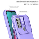 For Motorola Moto G30 / G10 Stereoscopic Holder Sliding Camshield Phone Case(Purple)