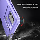For Motorola Moto G30 / G10 Stereoscopic Holder Sliding Camshield Phone Case(Purple)