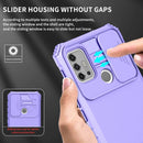For Motorola Moto G30 / G10 Stereoscopic Holder Sliding Camshield Phone Case(Purple)