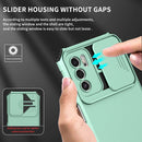 For OPPO A16 Stereoscopic Holder Sliding Camshield Phone Case(Light Blue)