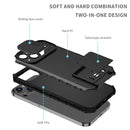 For OPPO Realme C35 Stereoscopic Holder Sliding Camshield Phone Case(Black)