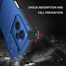 For OPPO Realme C35 Stereoscopic Holder Sliding Camshield Phone Case(Blue)