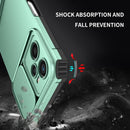 For OPPO Realme C35 Stereoscopic Holder Sliding Camshield Phone Case(Light Blue)