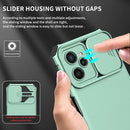 For OPPO Realme C35 Stereoscopic Holder Sliding Camshield Phone Case(Light Blue)