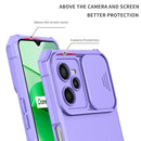 For OPPO Realme C35 Stereoscopic Holder Sliding Camshield Phone Case(Purple)