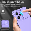 For OPPO Realme C35 Stereoscopic Holder Sliding Camshield Phone Case(Purple)