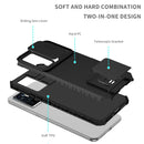 For vivo V23e / S10e 5G Stereoscopic Holder Sliding Camshield Phone Case(Black)