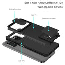 For Xiaomi Poco M4 Pro 4G Stereoscopic Holder Sliding Camshield Phone Case(Black)