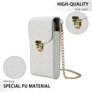 Chain Crossbody PU Shoulder Phone Bag(Wine)