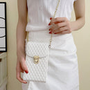Chain Crossbody PU Shoulder Phone Bag(Wine)
