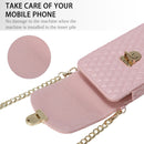 Chain Crossbody PU Shoulder Phone Bag(Pink)