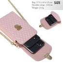 Chain Crossbody PU Shoulder Phone Bag(Pink)