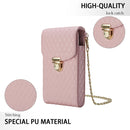 Chain Crossbody PU Shoulder Phone Bag(Pink)