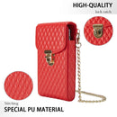 Chain Crossbody PU Shoulder Phone Bag(Red)