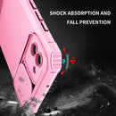 For Samsung Galaxy A03 166mm Stereoscopic Holder Sliding Camshield Phone Case(Pink)