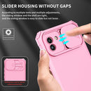 For Samsung Galaxy A03 166mm Stereoscopic Holder Sliding Camshield Phone Case(Pink)