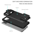 For Samsung Galaxy A03 166mm Stereoscopic Holder Sliding Camshield Phone Case(Black)