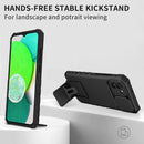 For Samsung Galaxy A03 166mm Stereoscopic Holder Sliding Camshield Phone Case(Black)