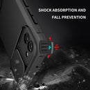 For Samsung Galaxy A03 166mm Stereoscopic Holder Sliding Camshield Phone Case(Black)