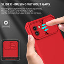 For Samsung Galaxy A03 166mm Stereoscopic Holder Sliding Camshield Phone Case(Red)