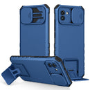 For Samsung Galaxy A03 166mm Stereoscopic Holder Sliding Camshield Phone Case(Blue)