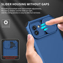 For Samsung Galaxy A03 166mm Stereoscopic Holder Sliding Camshield Phone Case(Blue)