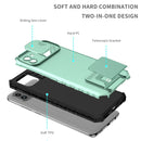 For Samsung Galaxy A03 166mm Stereoscopic Holder Sliding Camshield Phone Case(Light Blue)