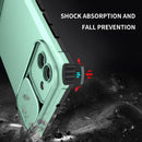 For Samsung Galaxy A03 166mm Stereoscopic Holder Sliding Camshield Phone Case(Light Blue)