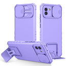 For Samsung Galaxy A03 166mm Stereoscopic Holder Sliding Camshield Phone Case(Purple)