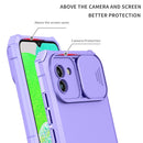 For Samsung Galaxy A03 166mm Stereoscopic Holder Sliding Camshield Phone Case(Purple)