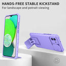 For Samsung Galaxy A03 166mm Stereoscopic Holder Sliding Camshield Phone Case(Purple)