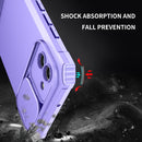 For Samsung Galaxy A03 166mm Stereoscopic Holder Sliding Camshield Phone Case(Purple)