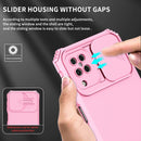 For Samsung Galaxy A12 5G Stereoscopic Holder Sliding Camshield Phone Case(Pink)