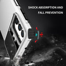 For Samsung Galaxy A13 Stereoscopic Holder Sliding Camshield Phone Case(White)