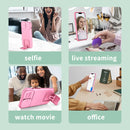 For Samsung Galaxy A13 Stereoscopic Holder Sliding Camshield Phone Case(Pink)