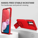 For Samsung Galaxy A13 Stereoscopic Holder Sliding Camshield Phone Case(Red)