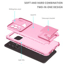 For Samsung Galaxy A53 5G Stereoscopic Holder Sliding Camshield Phone Case(Pink)