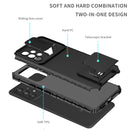 For Samsung Galaxy A53 5G Stereoscopic Holder Sliding Camshield Phone Case(Black)