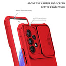 For Samsung Galaxy A53 5G Stereoscopic Holder Sliding Camshield Phone Case(Red)