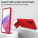For Samsung Galaxy A53 5G Stereoscopic Holder Sliding Camshield Phone Case(Red)