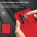 For Samsung Galaxy A53 5G Stereoscopic Holder Sliding Camshield Phone Case(Red)