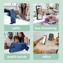 For Samsung Galaxy A53 5G Stereoscopic Holder Sliding Camshield Phone Case(Blue)