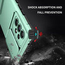 For Samsung Galaxy A53 5G Stereoscopic Holder Sliding Camshield Phone Case(Light Blue)