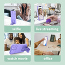 For Samsung Galaxy A53 5G Stereoscopic Holder Sliding Camshield Phone Case(Purple)