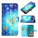 For Nokia G50 3D Painting Horizontal Flip Leather Case(Golden Butterfly)