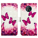 For Nokia G50 3D Painting Horizontal Flip Leather Case(Rose Butterfly)