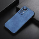 For Xiaomi 12 / 12X Brugg Texture PU Shockproof Phone Case(Blue)