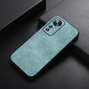 For Xiaomi 12 / 12X Brugg Texture PU Shockproof Phone Case(Light Green)