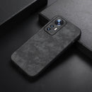 For Xiaomi 12 / 12X Morocco Texture PU Shockproof Phone Case(Black)